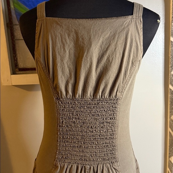 XCVI Mocha Brown Cropped Cotton Jumpsuit SZ Small - Picture 7 of 11